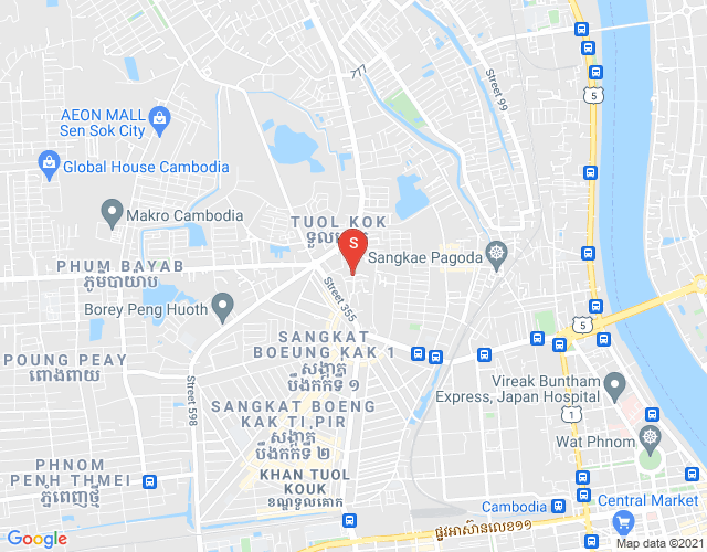 Tuol Sangkae 2촌, 레이시교외, 프놈펜 지도