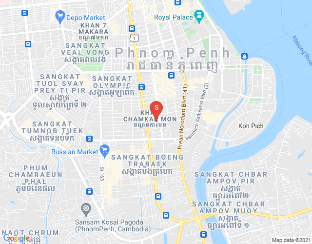 万景岗2分区（BKK2), 波哥堪, 金边地图