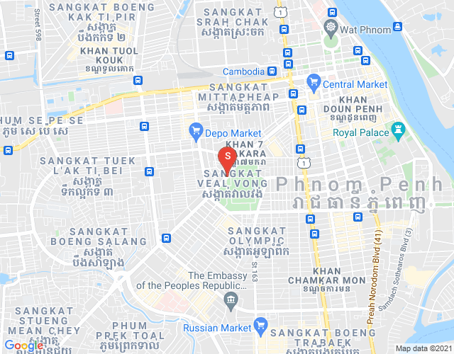 Mapa: Veal Vong, 7 Makara, Phnom Penh