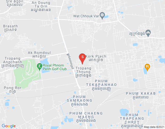 Mapa: Samraong Kraom, Por Sen Chey, Phnom Penh