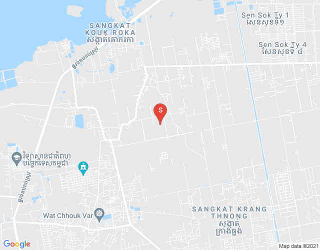 Mapa: Kouk Roka, Prek Pnov, Phnom Penh
