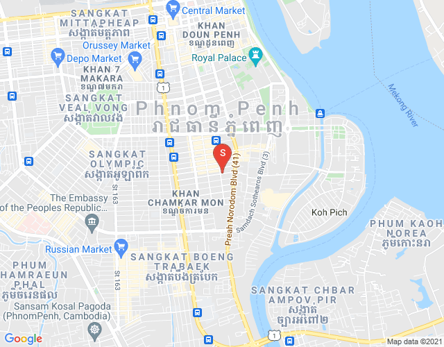 Map of BKK 1, Boeng Keng Kang, Phnom Penh