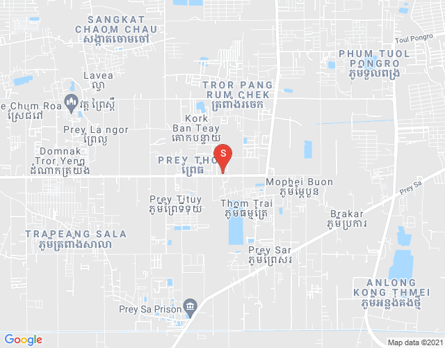 Mapa: Prey Sa, Dangkao, Phnom Penh