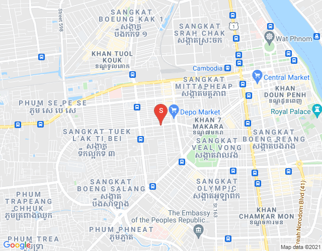 トゥークラック1, トゥールコーク, プノンペンの地図