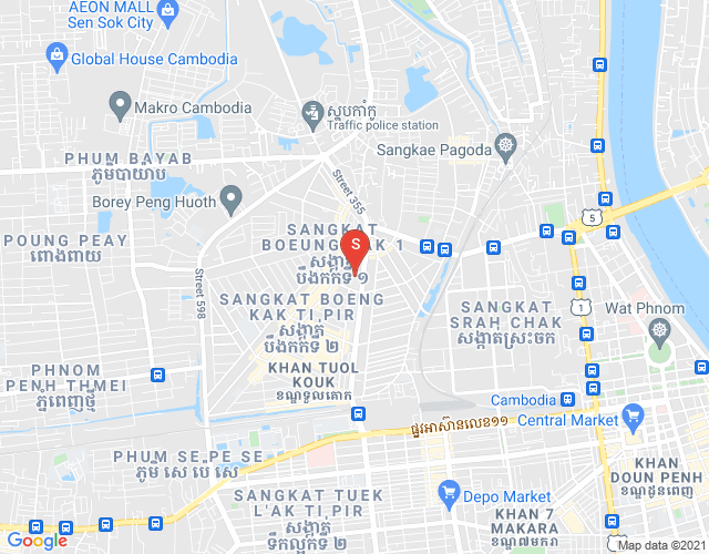 ブン・カック1, トゥールコーク, プノンペンの地図