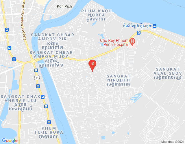Map of Nirouth, Chbar Ampov, Phnom Penh