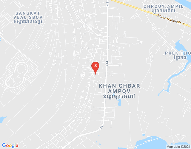 Mapa: Preaek Aeng, Chbar Ampov, Phnom Penh