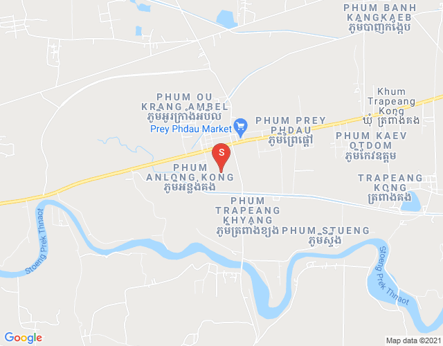 Mapa: Baek Chan, Angk Snuol, Kandal