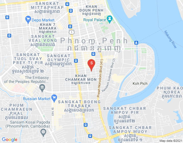 万景岗1分区（BKK1), 波哥堪, 金边地图