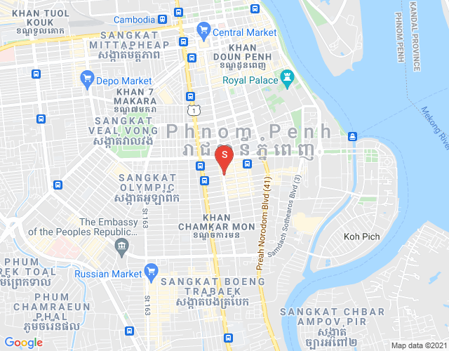 Map of BKK 2, Boeng Keng Kang, Phnom Penh