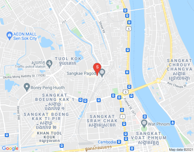 Mapa: Tuol Sangkae 1, Russey Keo, Phnom Penh