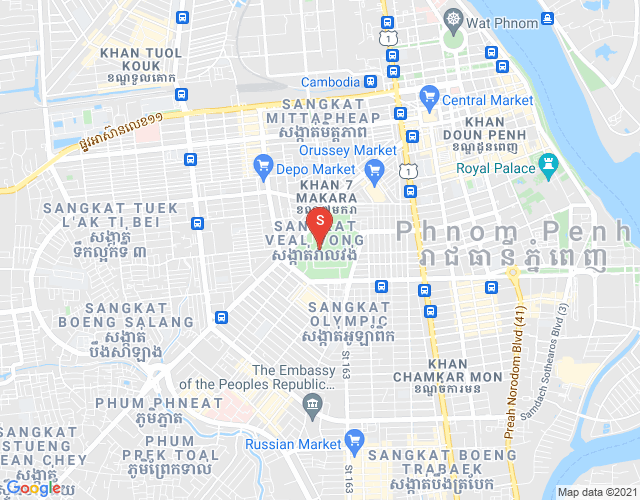Mapa: Olimpijski, Boeng Keng Kang, Phnom Penh
