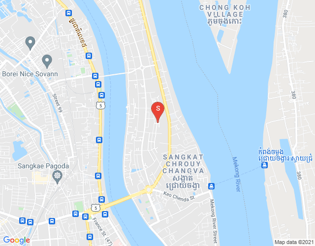 Map of Bak Kaeng, Chroy Changvar, Phnom Penh