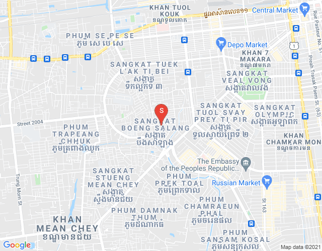 Mapa: Boeung Salang, Toul Kork, Phnom Penh