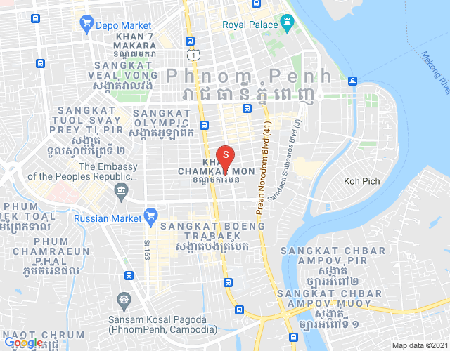 Map of BKK 2, Boeng Keng Kang, Phnom Penh