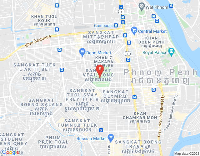 Map of Olympic, Boeng Keng Kang, Phnom Penh