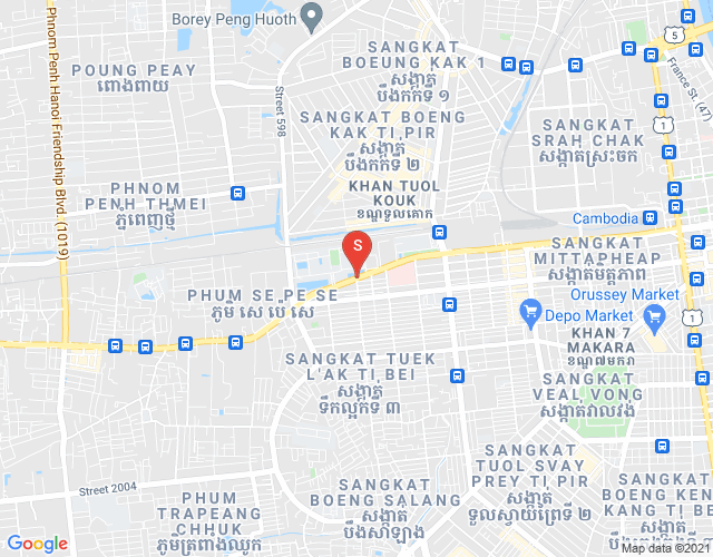 Map of Tuek L'ak 1, Toul Kork, Phnom Penh