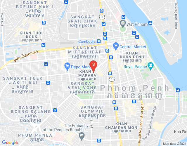 Mapa: Ou Ruessei 2, 7 Makara, Phnom Penh