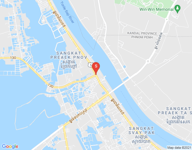 Mapa: Kouk Roka, Prek Pnov, Phnom Penh