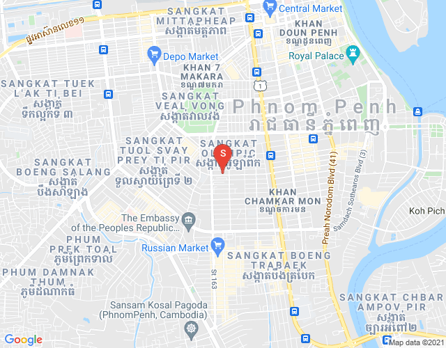 万景岗2分区（BKK2), 波哥堪, 金边地图