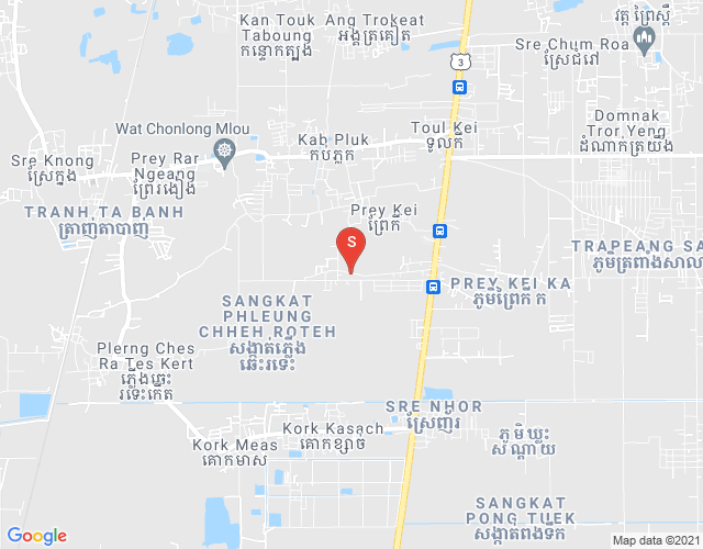 Mapa: Chaom Chau, Por Sen Chey, Phnom Penh