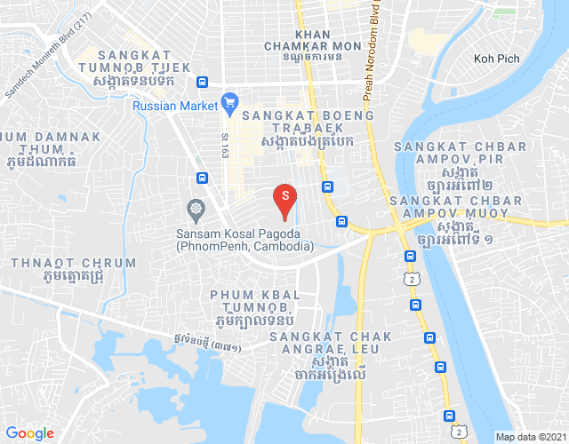 แผนที่ พสาร์เดิมทะกอ, จัมการมอน, พนมเปญ