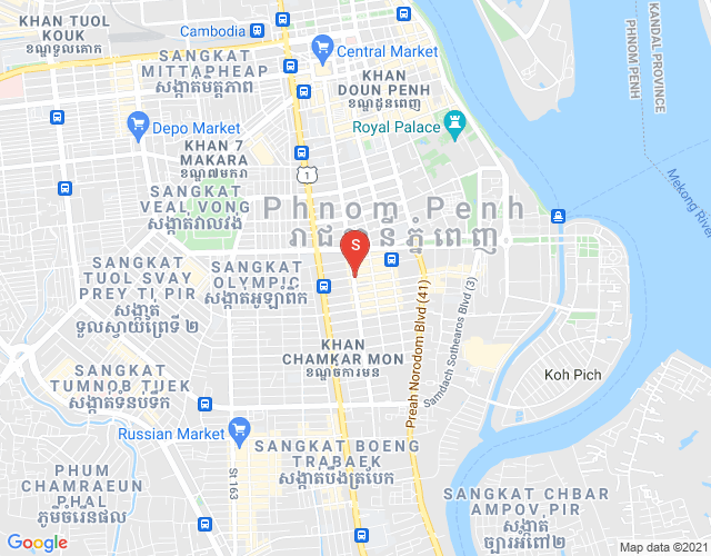 万景岗2分区（BKK2), 波哥堪, 金边地图