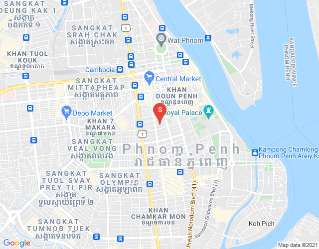 Map of Phsar Thmei I, Daun Penh, Phnom Penh