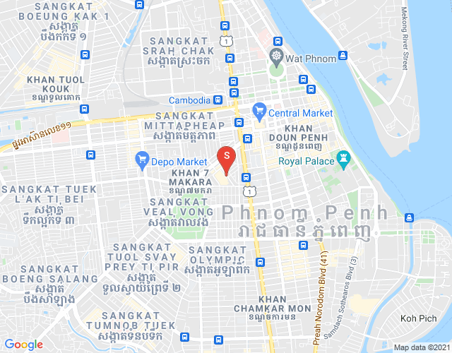 แผนที่ Ou ruessei 1, เจ็ดมกรา, พนมเปญ