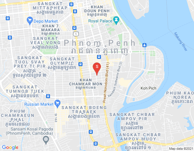 Mapa: BKK 1, Boeng Keng Kang, Phnom Penh