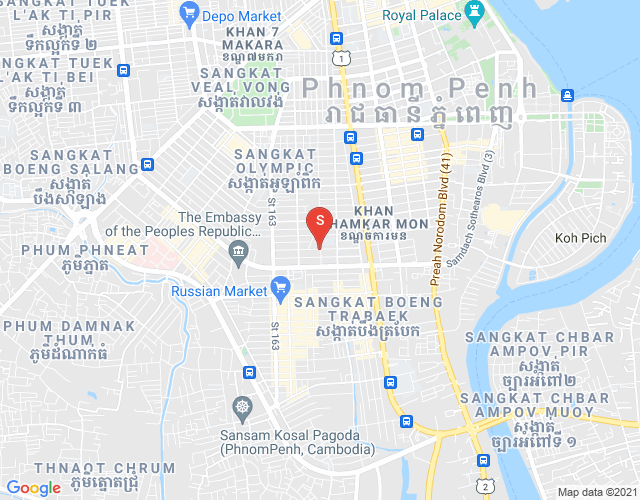 万景岗1分区（BKK1), 波哥堪, 金边地图
