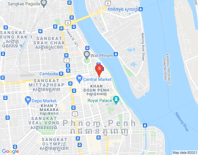Map of Phsar Chas, Daun Penh, Phnom Penh