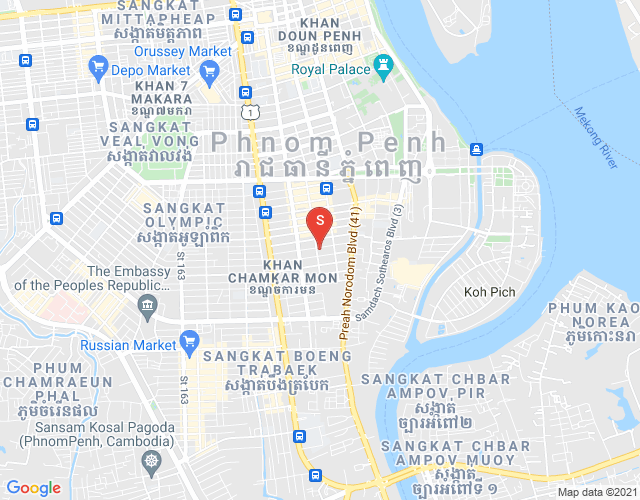 万景岗1分区（BKK1), 波哥堪, 金边地图