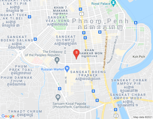 万景岗3分区（BKK3), 波哥堪, 金边地图