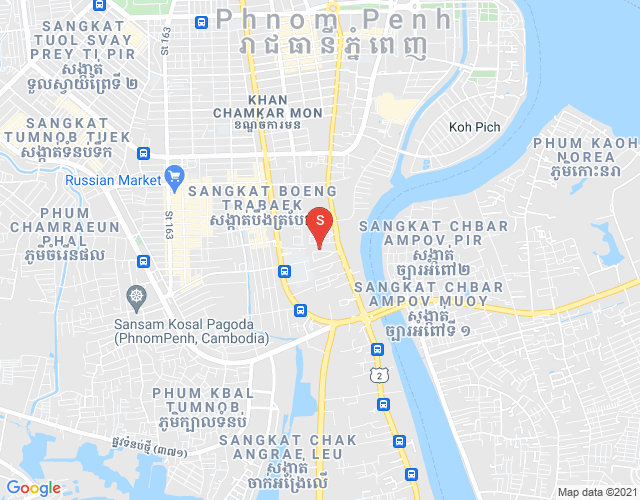 Mapa: Tonle Bassac, Chamkarmon, Phnom Penh
