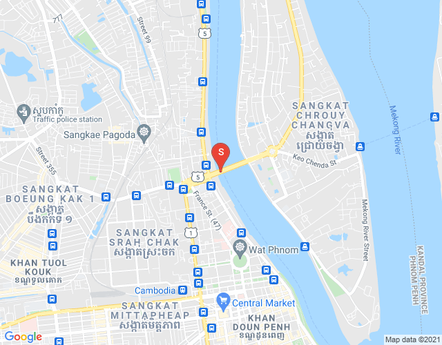 Map of Chroy Changvar, Phnom Penh