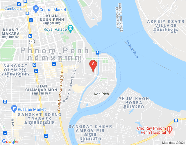 Map of Tonle Bassac, Chamkarmon, Phnom Penh