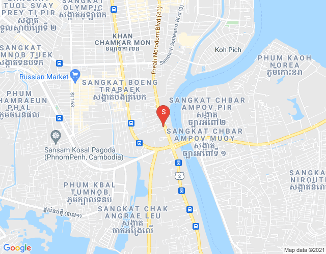 ផែនទី ទន្លេបាសាក់, ចំការមន, ភ្នំពេញ