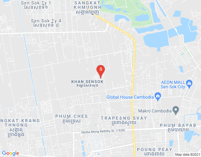 Map of Garden Residences ARATA, Khmuonh, Sen Sok, Phnom Penh