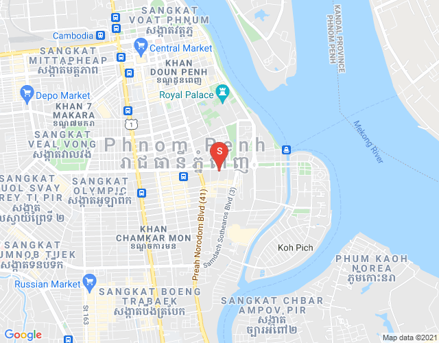 Mapa: Tonle Bassac, Chamkarmon, Phnom Penh