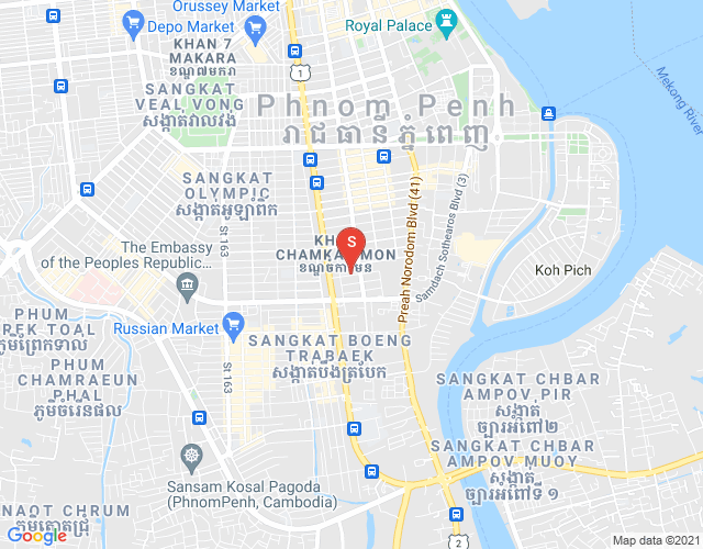 万景岗2分区（BKK2), 波哥堪, 金边地图