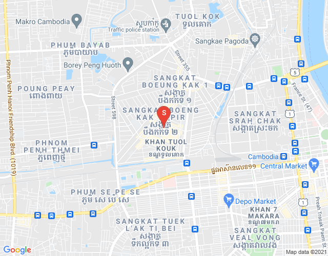 Mapa: Boeung Kak 2, Toul Kork, Phnom Penh