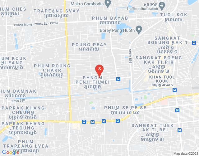 Mapa: Street 1984 Street, Phnom Penh Thmey, Sen Sok, Phnom Penh
