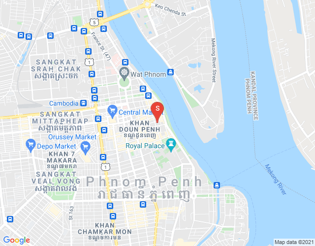 Carte de Phsar Kandal I, Daun Penh, Phnom Penh