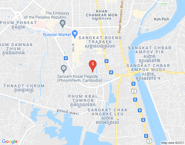 Map of Phsar Daeum Thkov, Chamkarmon, Phnom Penh