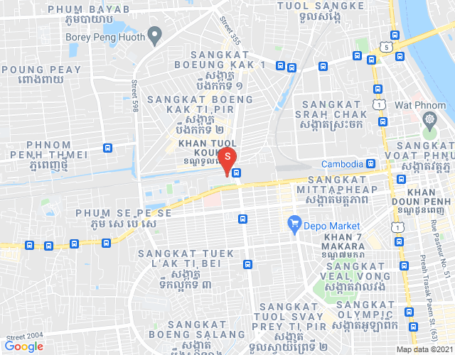 Mapa: St.1956/St.1126, Boeung Kak 1, Toul Kork, Phnom Penh