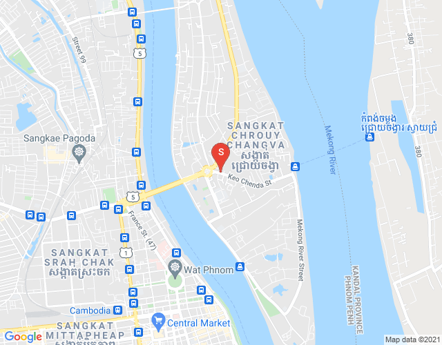 Map of Chroy Changvar, Phnom Penh