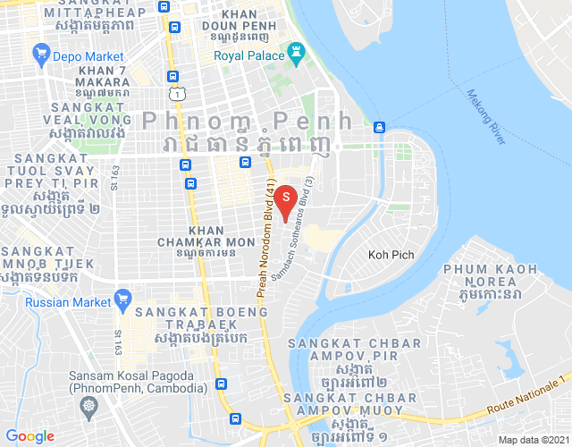 Map of Tonle Bassac, Chamkarmon, Phnom Penh