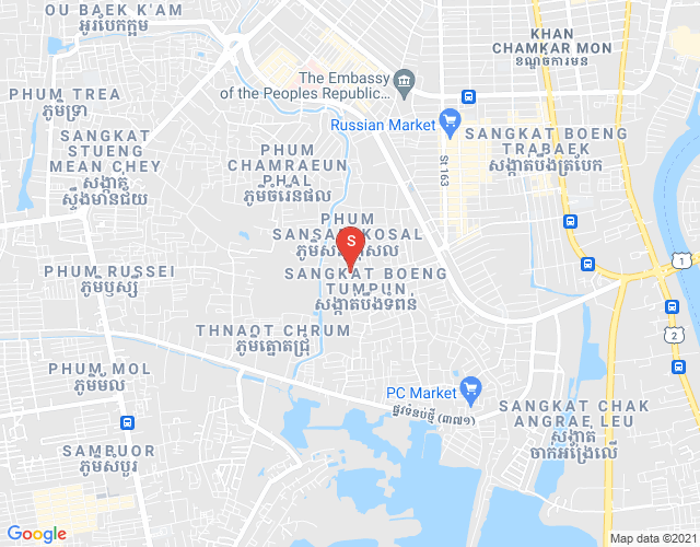 Boeung Tumpun分区, 棉芷区, 金边地图