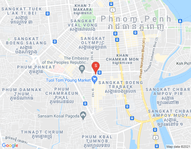トゥールトンポン1, チャムカモン, プノンペンの地図